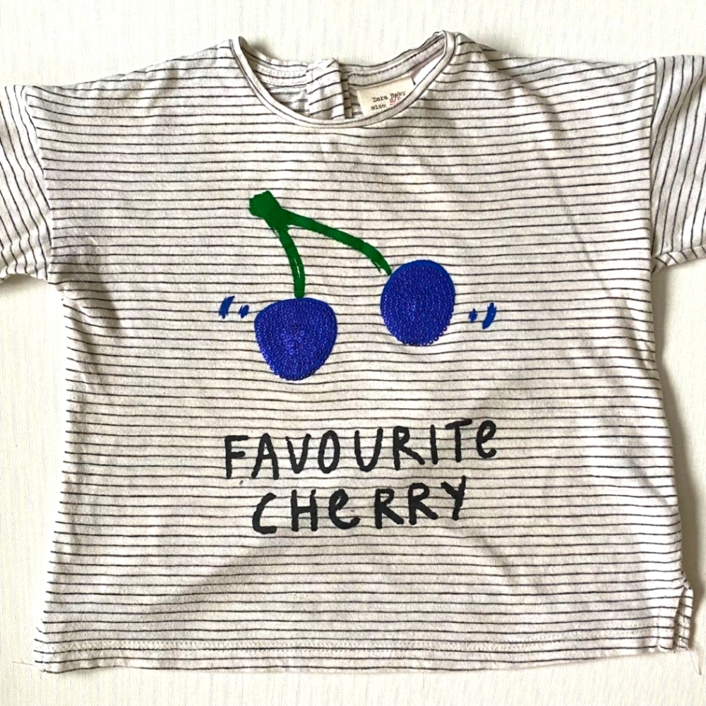 Blue Cherry Zara Baby Tee